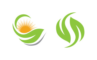 Green Tree leaf ecology nature element vector design v.14