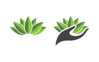 Green Tree leaf ecology nature element vector design v.19