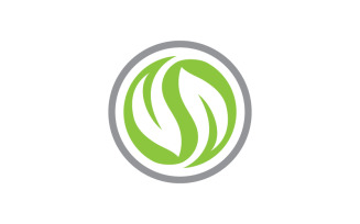 Green Tree leaf ecology nature element vector design v.1