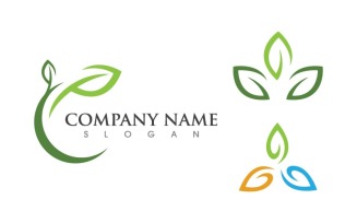 Green Tree leaf ecology nature element vector design v.20