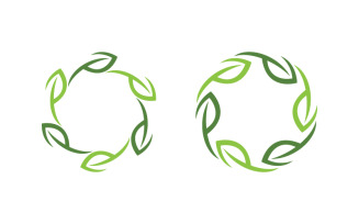 Green Tree leaf ecology nature element vector design v.21