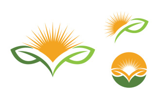 Green Tree leaf ecology nature element vector design v.22