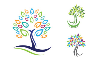 Green Tree leaf ecology nature element vector design v.24