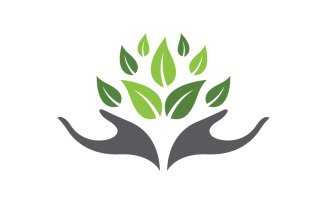 Green Tree leaf ecology nature element vector design v.25