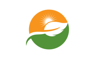 Green Tree leaf ecology nature element vector design v.28