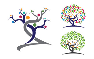 Green Tree leaf ecology nature element vector design v.3