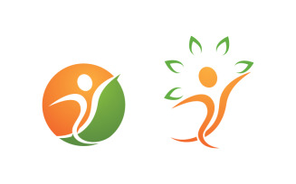 Healthy life Human character logo sign illustration v.67