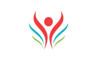 Healthy life Human character logo sign illustration v.71