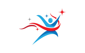 Healthy life Human character logo sign illustration v.72