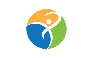 Healthy life Human character logo sign illustration v.74