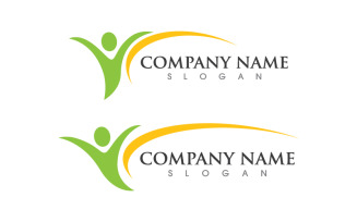 Healthy life Human character logo sign illustration v.76