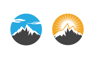 Mountain hill logo Vector icon design illustration v.19