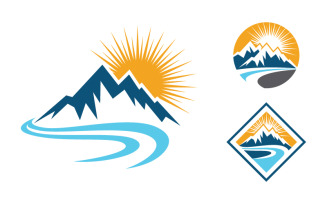 Mountain hill logo Vector icon design illustration v.20