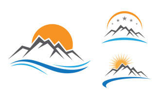 Mountain hill logo Vector icon design illustration v.3
