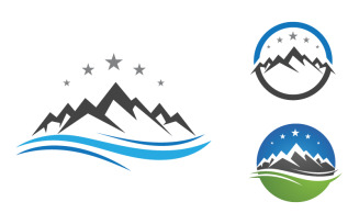 Mountain hill logo Vector icon design illustration v.8
