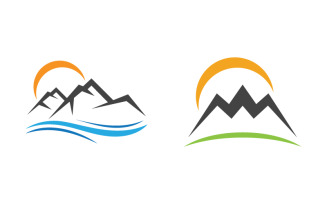 Mountain hill logo Vector icon design illustration v.9