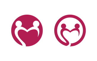 People group care community network and social logo design v.100