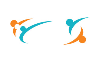 People group care community network and social logo design v.108