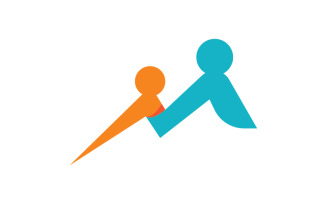 People group care community network and social logo design v.113