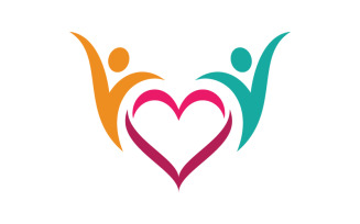 People group care community network and social logo design v.89