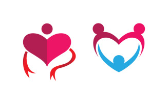 People group care community network and social logo design v.95