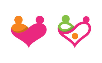 People group care community network and social logo design v.96