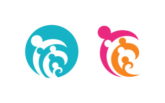 People group care community network and social logo design v.98