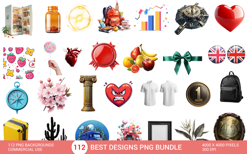 Best Designs PNG Bundle All PNG Design Bundle New 112 Design PNG Bundle Illustration