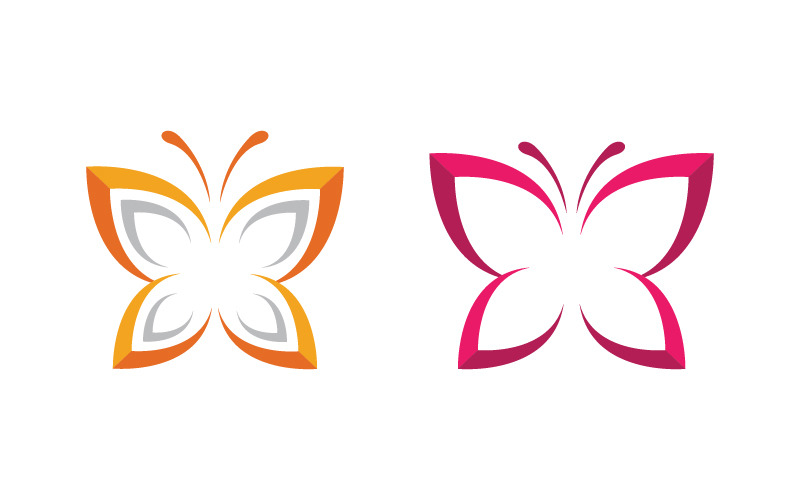 Butterfly Beauty Vector icon logo design template v.15 Logo Template