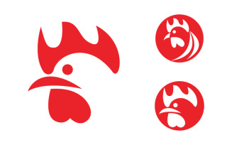 Chicken Fried logo illustration design template v.3