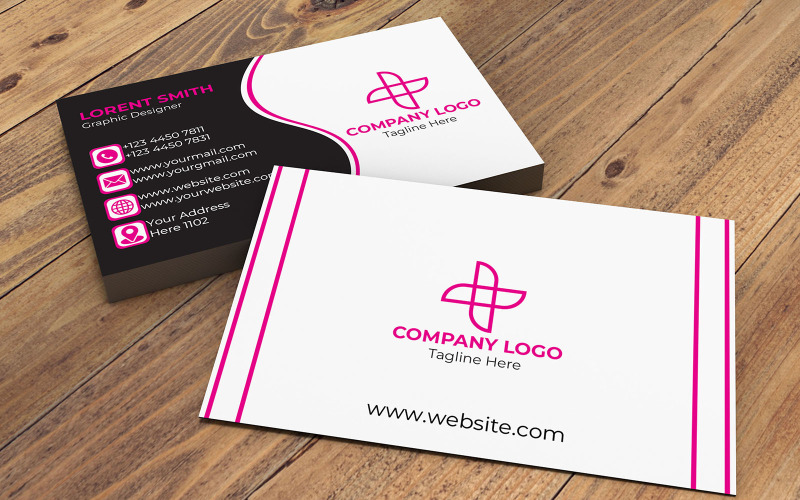 Company Business Card Design Minimal Corporate Identity