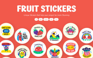 Cool Fruit Stickers Collection