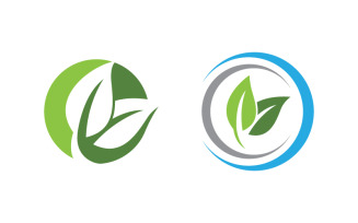 Green Tree leaf ecology nature element vector design v.23