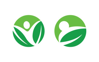 Green Tree leaf ecology nature element vector design v.6