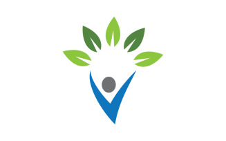 Healthy life Human character logo sign illustration v.44