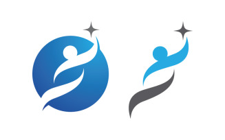 Healthy life Human character logo sign illustration v.57