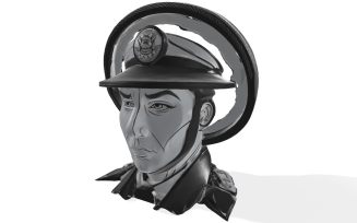 Naval Officer Commemorative Bust Free 3D Model