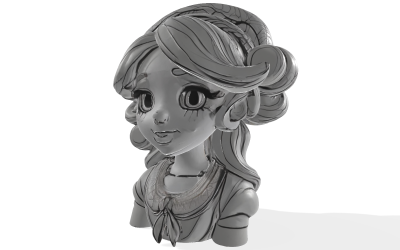 Princess Ellie Collectible Bust Free 3D Model
