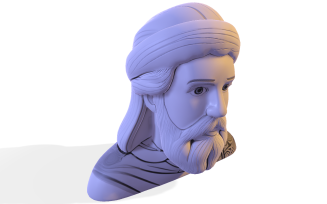 The Wise Turban Bust 3D Model
