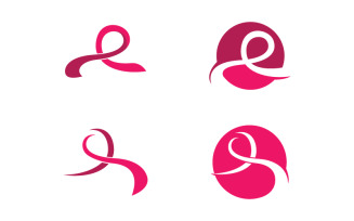 Awareness ribbon breast cancer event Vector illustration v.1