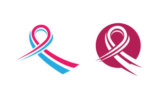 Awareness ribbon breast cancer event Vector illustration v.2