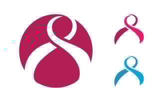 Awareness ribbon breast cancer event Vector illustration v.4