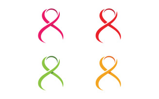 Awareness ribbon breast cancer event Vector illustration v.5