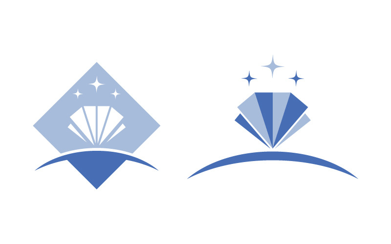 Luxury jewelry Diamond icon Logo vector illustration v.1 Logo Template