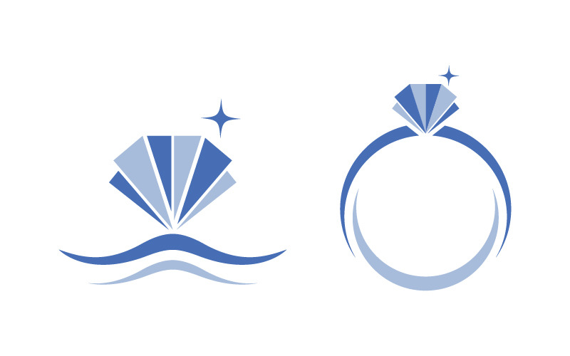 Luxury jewelry Diamond icon Logo vector illustration v.2 Logo Template