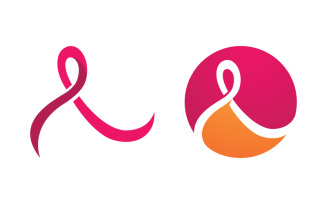 Awareness ribbon breast cancer event Vector illustration v.6