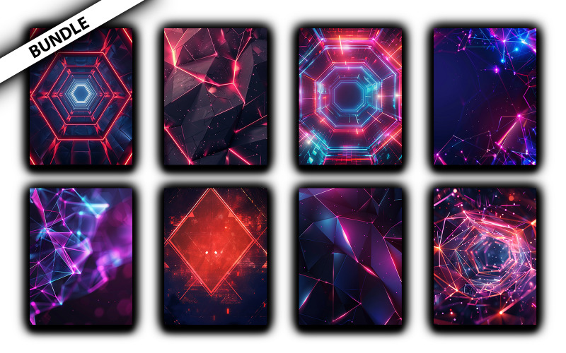 Digital tech Background bundle design