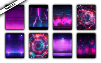 Neon action background bundle