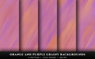 Orange and Purple Grainy Texture Backgrounds
