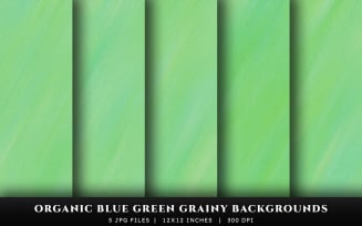 Organic Blue and Green Grainy Texture Backgrounds